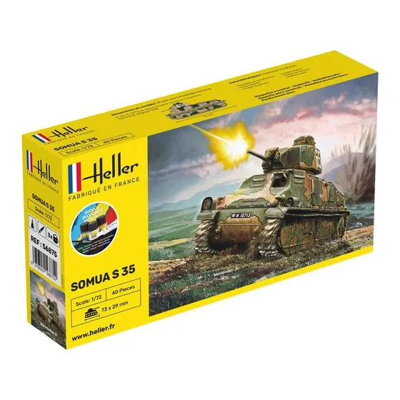 HELLER 56875 Starter Set - Somua S 35 - 1:72