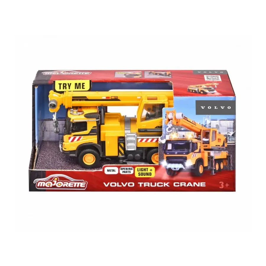 Pojazd Grand Volvo ciężarówka z dźwigiem, 22 cm