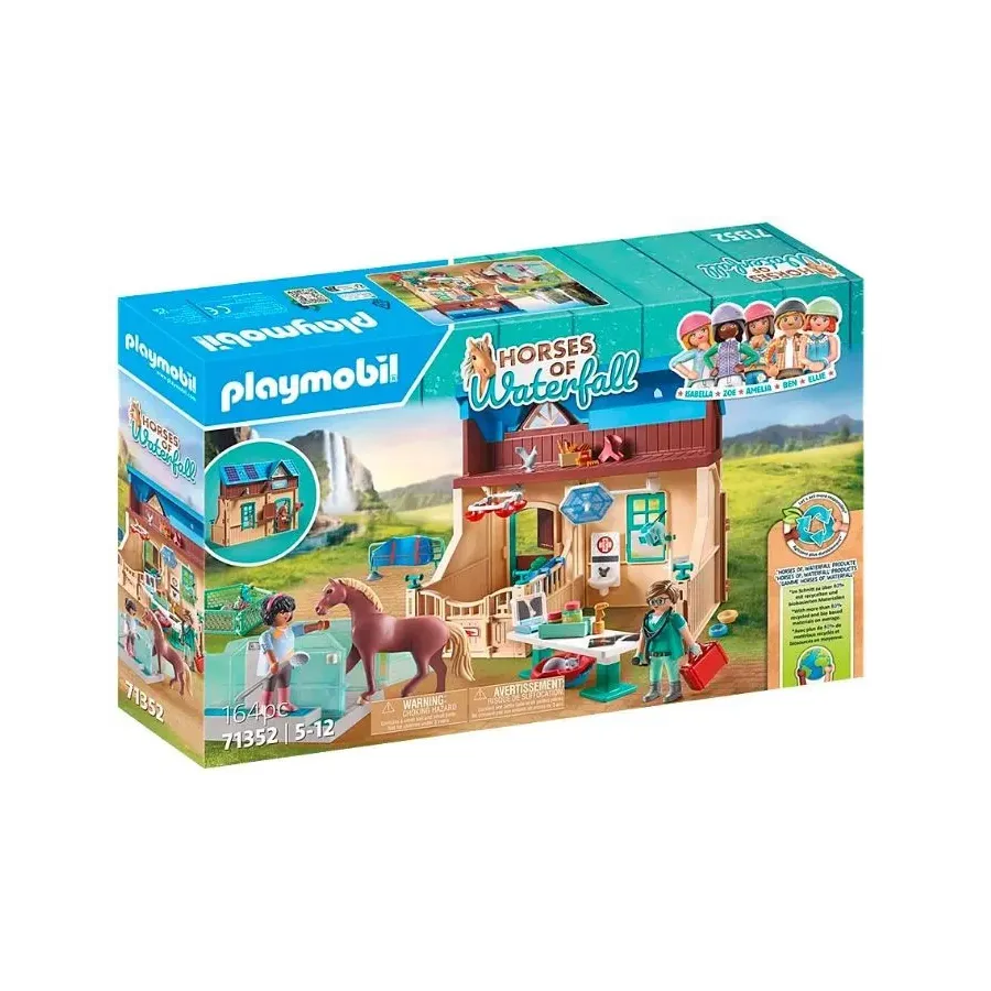 Zestaw z figurkami Horses 71352 Hipoterapia i lecznica zwierząt