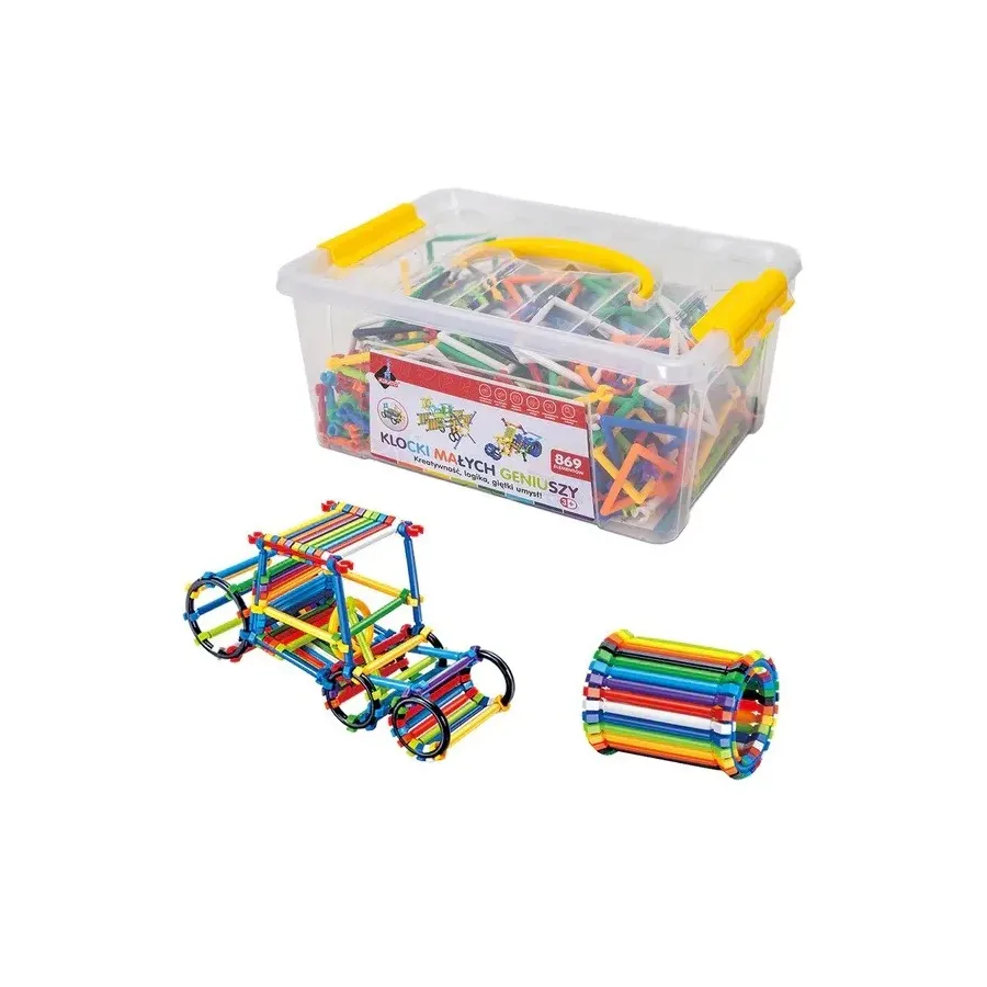 Klocki Małych Geniuszy - Patyki 869 elementów