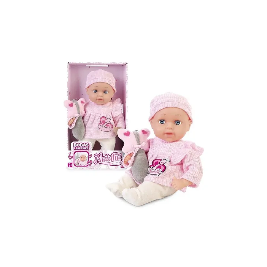 Lalka Natalia bobas 33 cm z zabawką