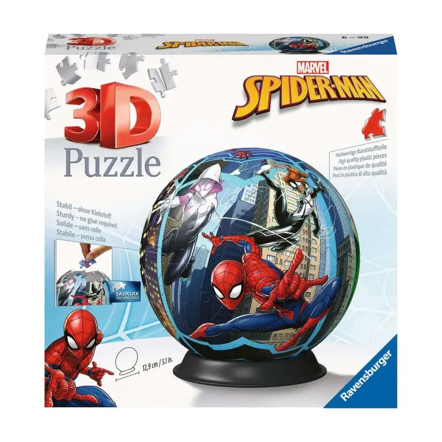 Puzzle 72 elementy 3D Kula Spiderman