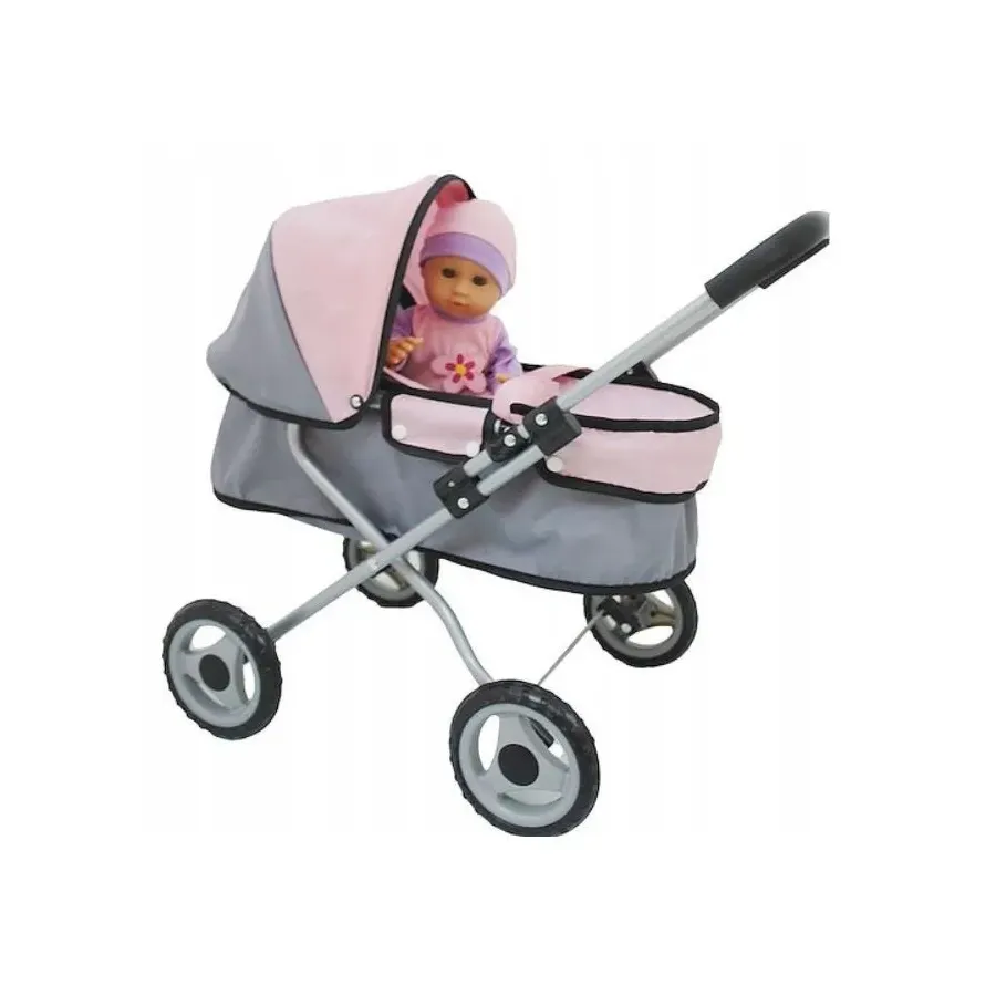 Lalka Bambolina z głębokim wózkiem