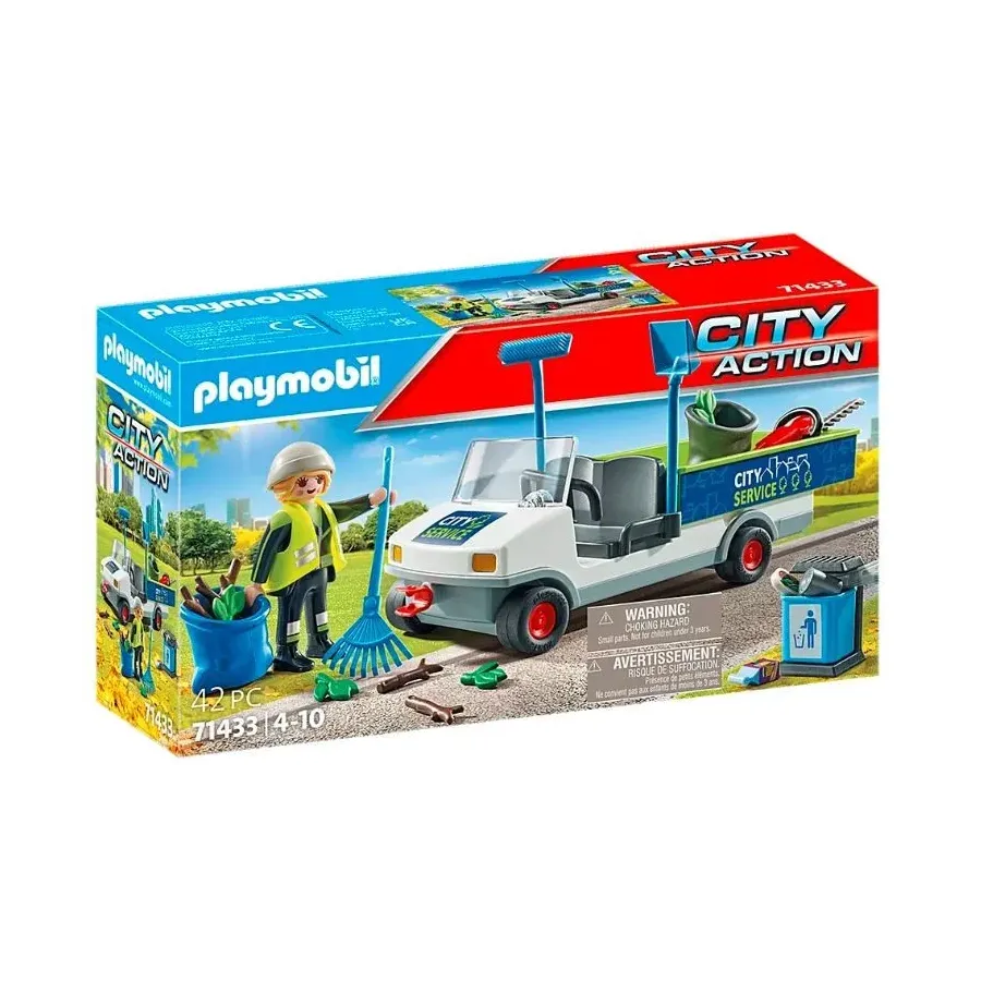 Zestaw z figurkami City Action 71433 Sprzątanie miasta samochodem elektryczny