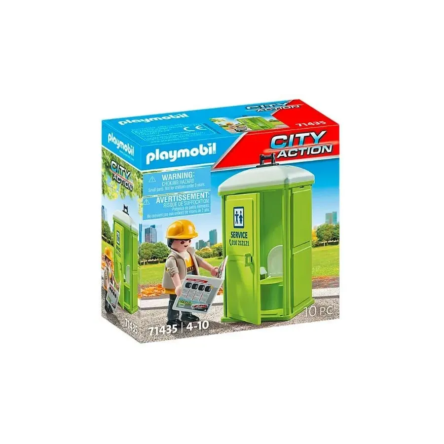 Zestaw z figurką City Action 71435 Mobilna toaleta