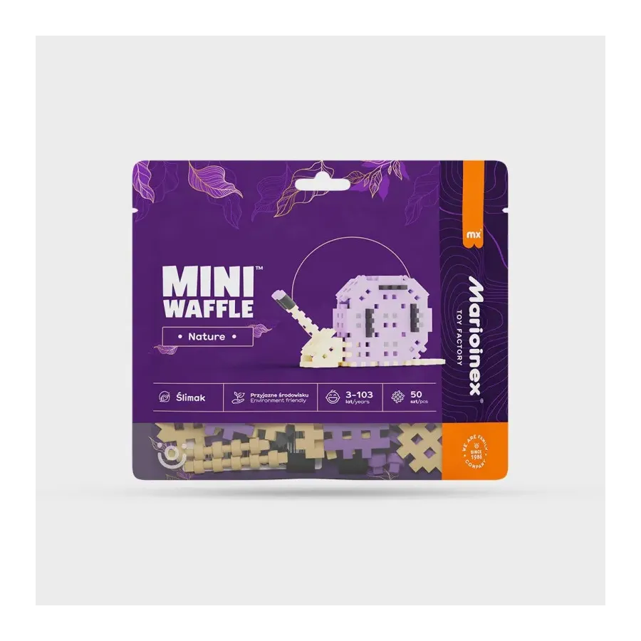 Klocki Mini waffle Nature - Ślimak 50 elementów