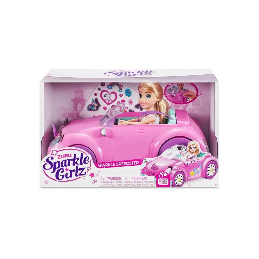 Zestaw z lalką 10.5 cala Różowy Kabriolet