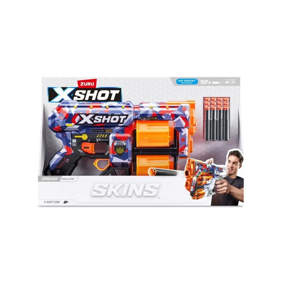 Wyrzutnia SKINS DREAD (12 Strzałek) wzór Malice