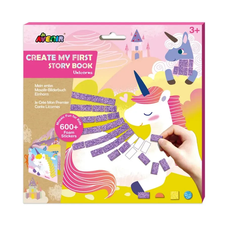 Wyklejanka Moja pierwsza książka z mozaikami - Jednorożce