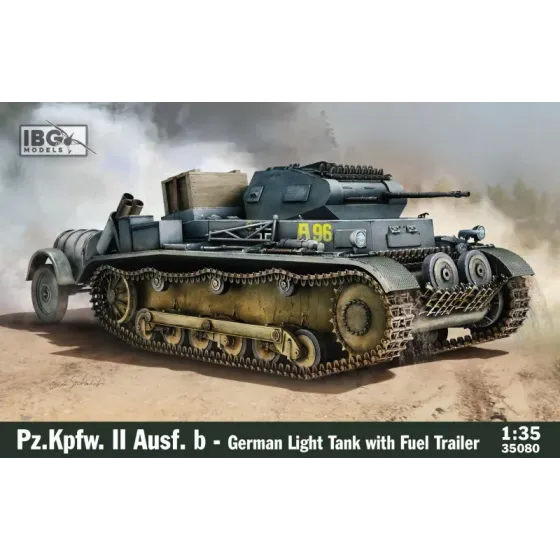 Model plastikowy Pz.Kpfw. II Ausf. b German Light Tank With fuel trailer
