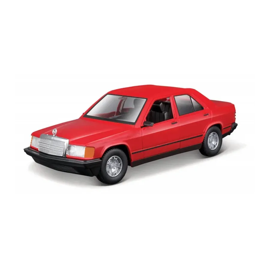 Model metalowy Mercedes Benz 190E 1987 1/24 czerwony
