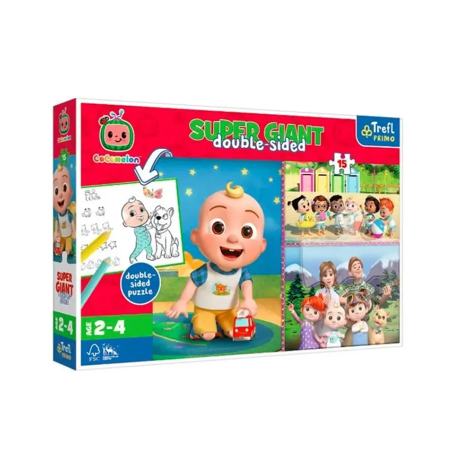 Puzzle Giant 15 elementów Cocomelon Wesoły dzień przyjaciół
