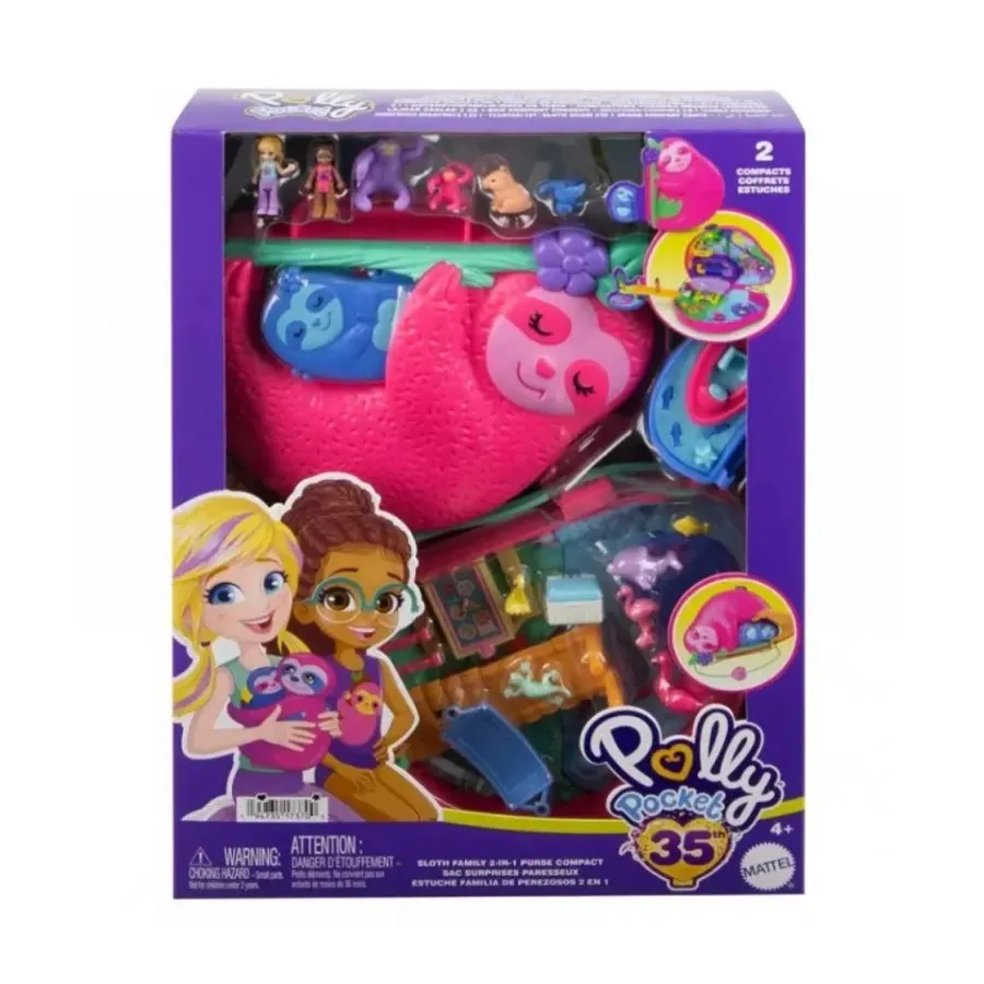 Zestaw Polly Pocket Sloth Family