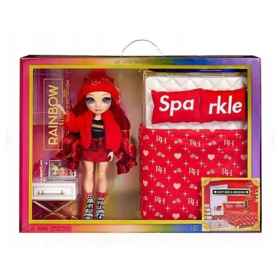 Lalka Rainbow High Zestaw do zabawy w pokoju Ruby