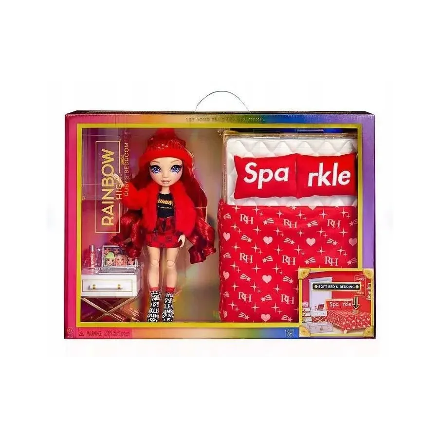 Lalka Rainbow High Zestaw do zabawy w pokoju Ruby