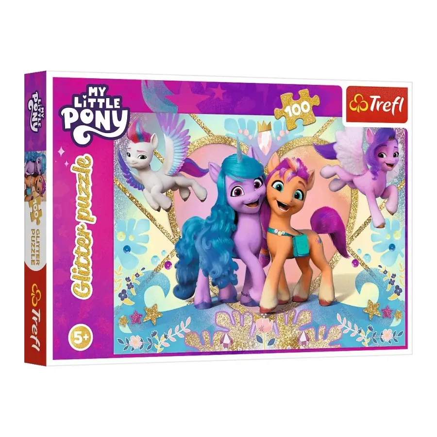 Puzzle 100 elementów Glitter My Little Pony Błyszczące kucyki