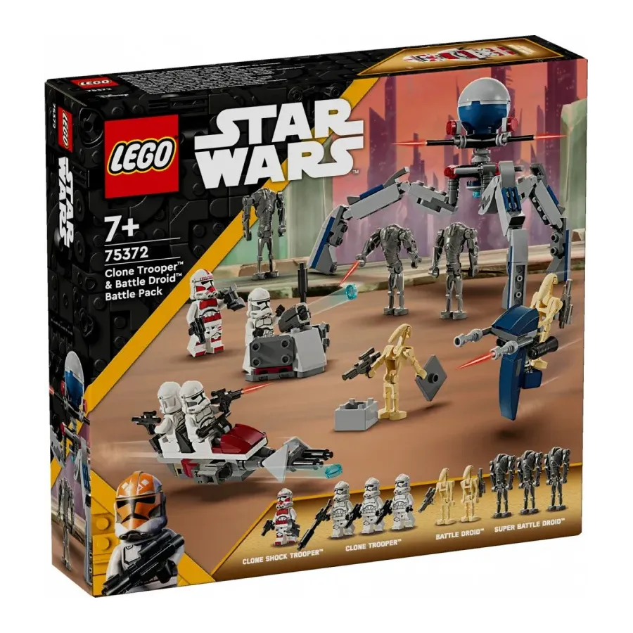 Klocki Star Wars 75372 Zestaw bitewny z żołnierzem armii klonów i droidem bojowym