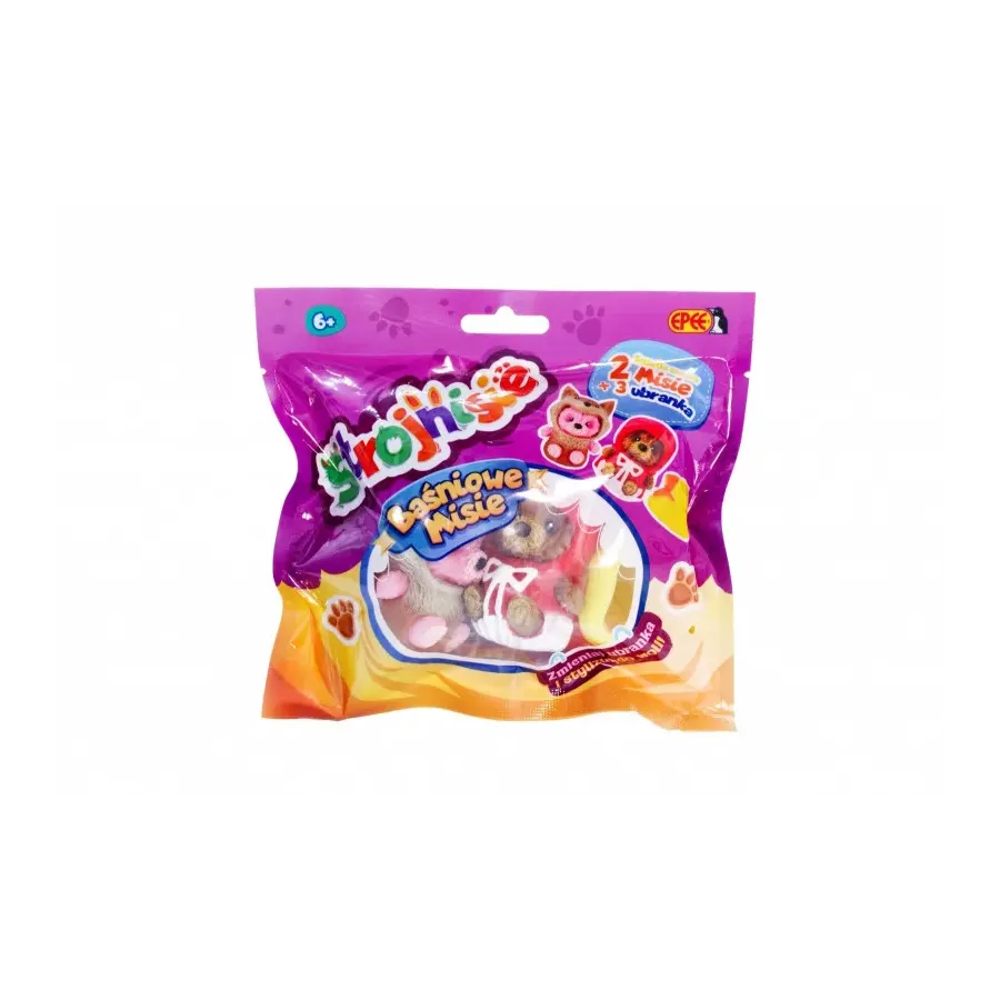 Figurki Strojnisie - Baśniowe Misie - 2-pack Czerwony Kapturek+Wilk+żółta sukienka księżniczki.