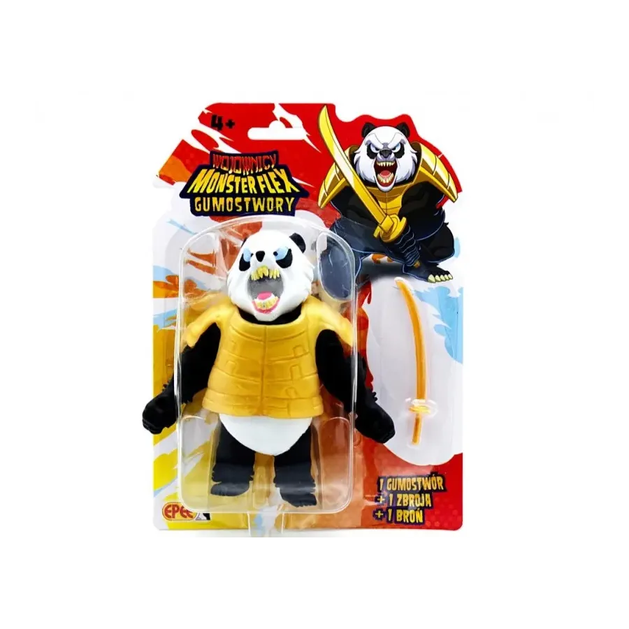 Figurka Gumostwory Wojownicy Samuraj-Panda ze złotą kataną