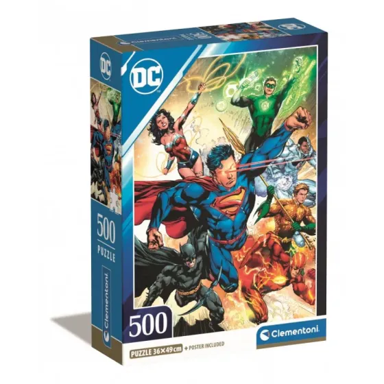 Puzzle 500 elementów Compact DC Comics Liga Sprawiedliwych (Justice League)