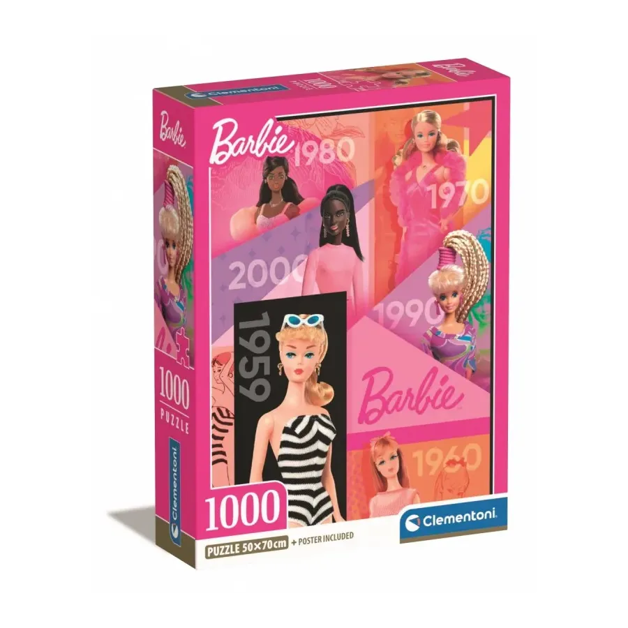 Puzzle 1000 elementów Compact Barbie