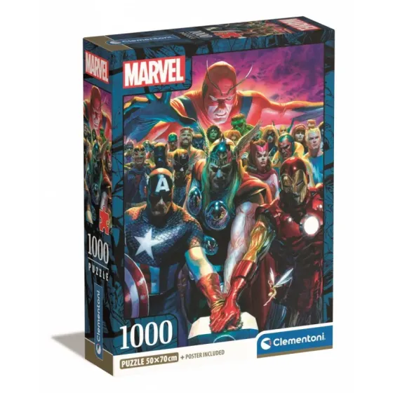 Puzzle 1000 elementów Compact Marvel The Avengers