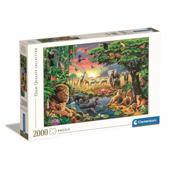 Puzzle 2000 elementów High Quality The African Gathering