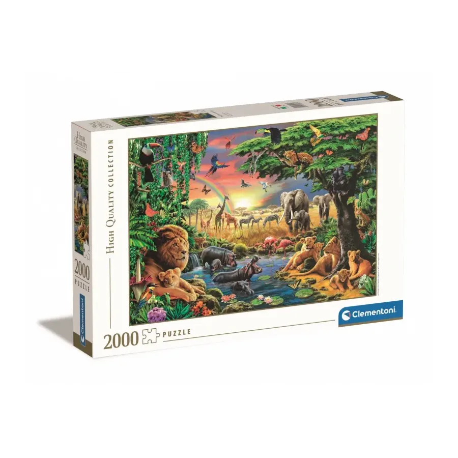 Puzzle 2000 elementów High Quality The African Gathering