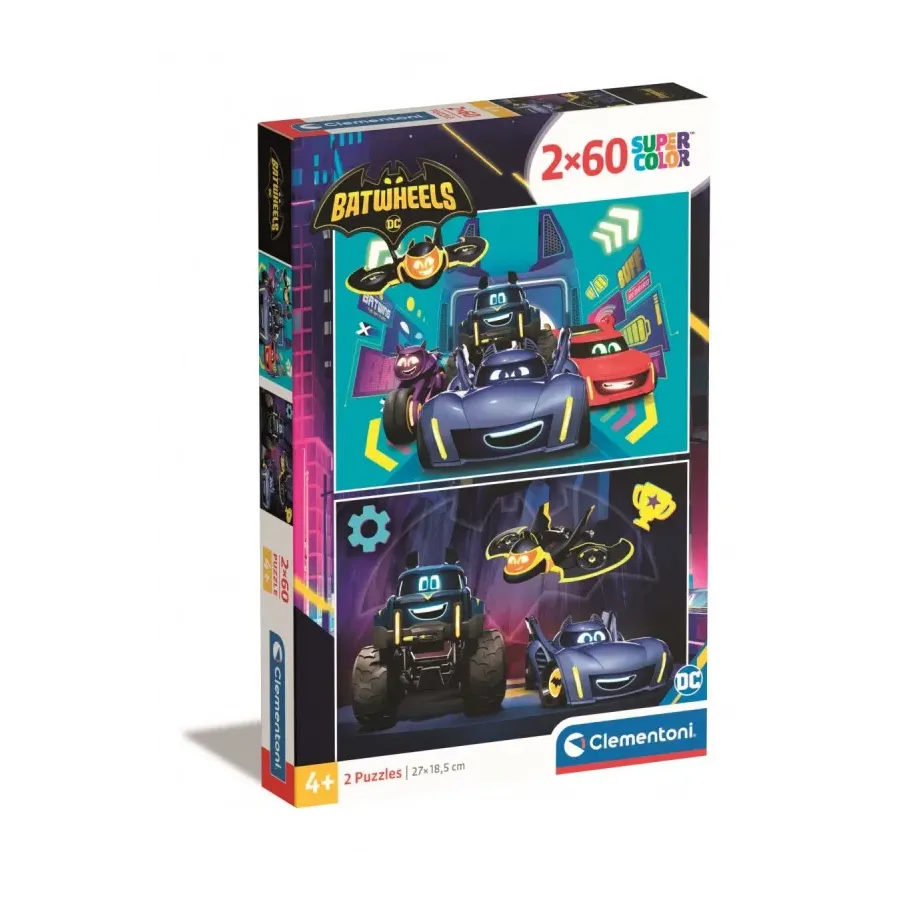 Puzzle 2x60 elementów Batwheels