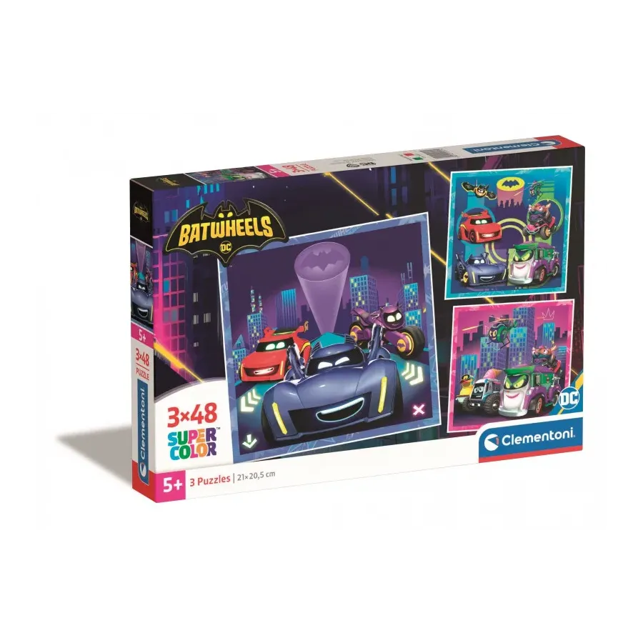 Puzzle 3x48 elementów Batwheels
