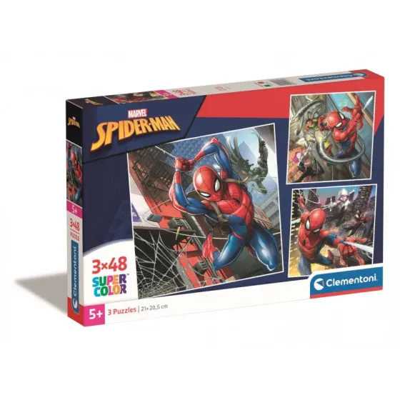 Puzzle 3x48 elementów Spider-Man