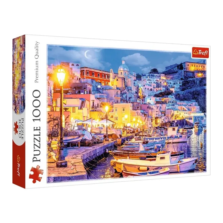 Puzzle 1000 elementów Wyspa Procida nocą Włochy