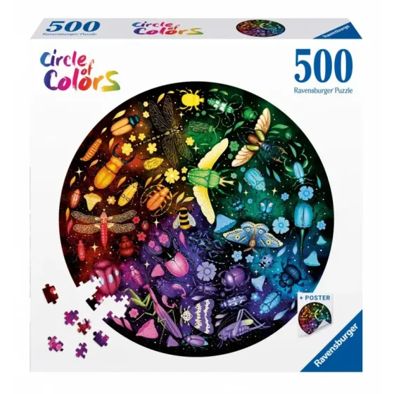 Puzzle 500 elementów Paleta kolorów Insekty
