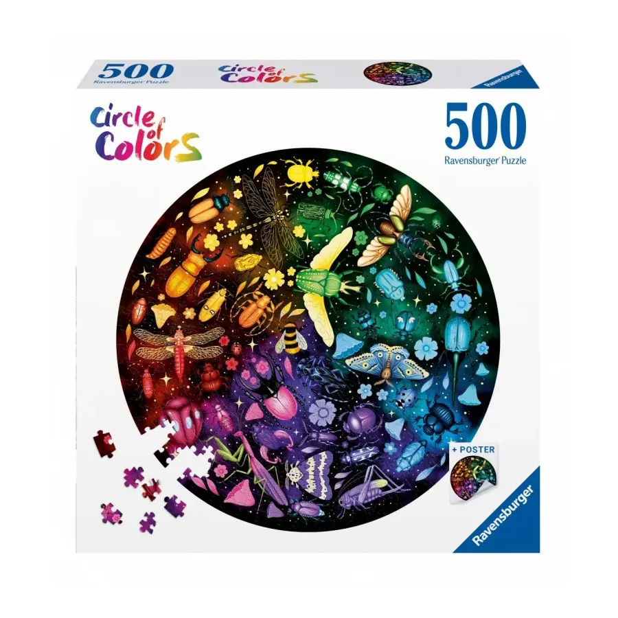 Puzzle 500 elementów Paleta kolorów Insekty