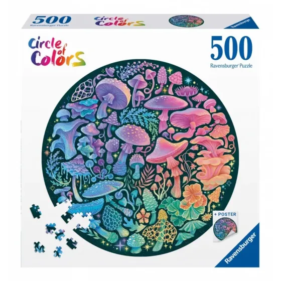 Puzzle 500 elementów Paleta kolorów Grzyby