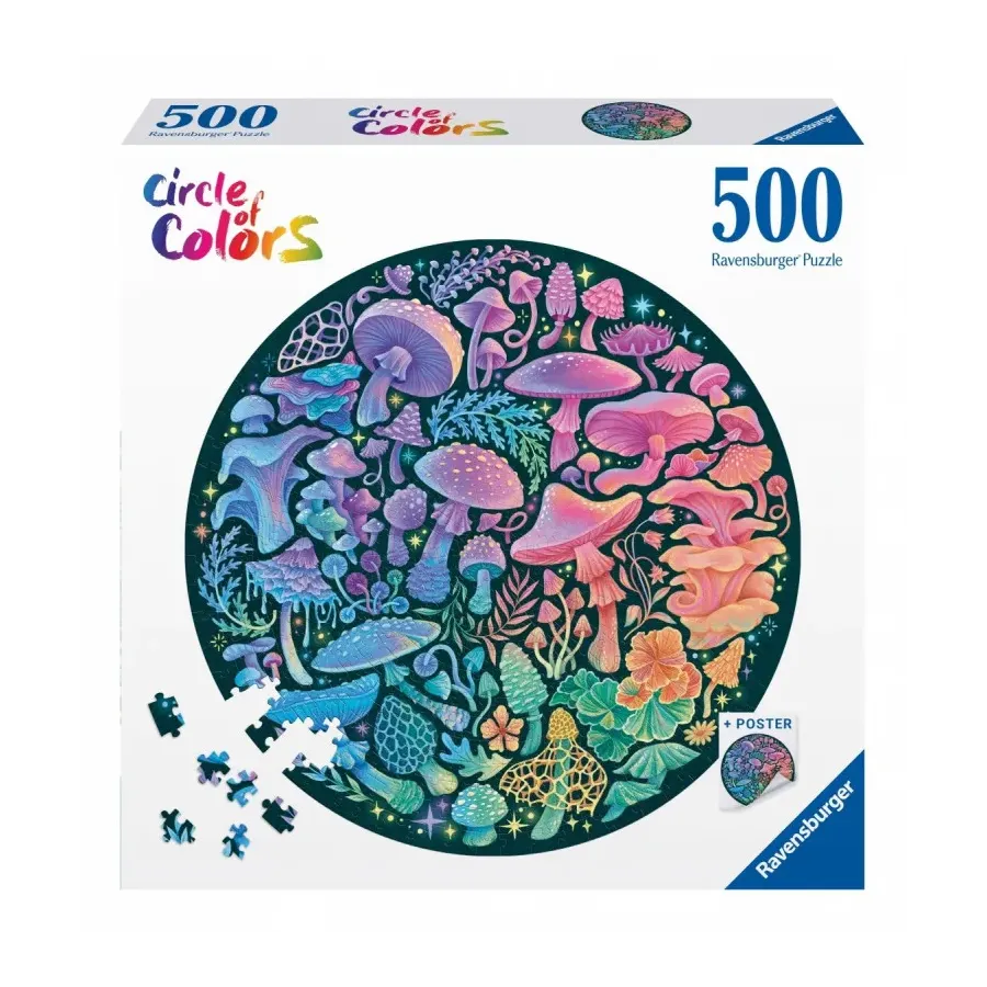 Puzzle 500 elementów Paleta kolorów Grzyby