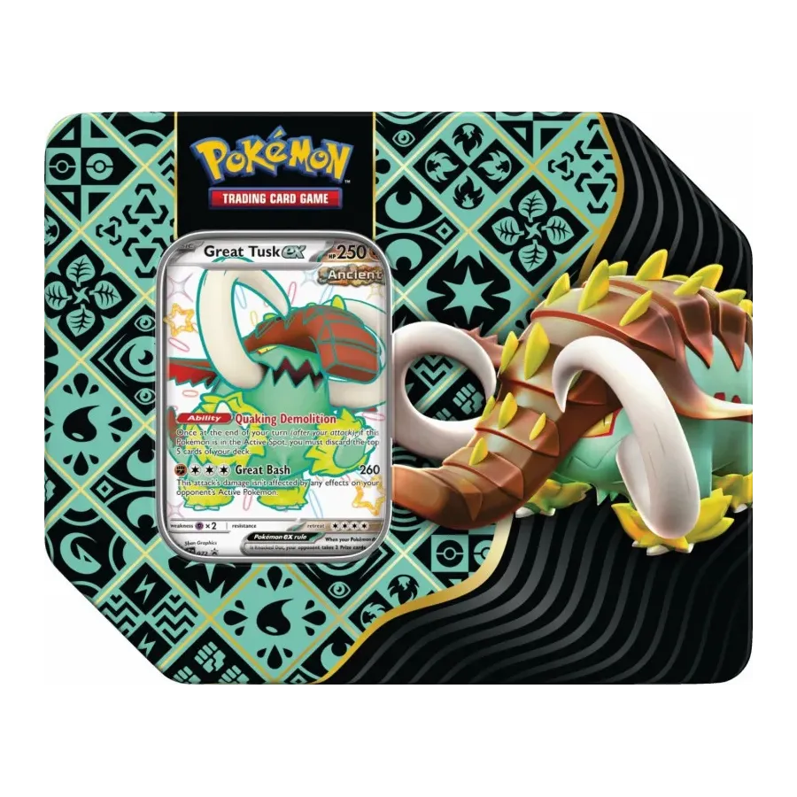 Karty Paldean Fates Tin Great Tusk