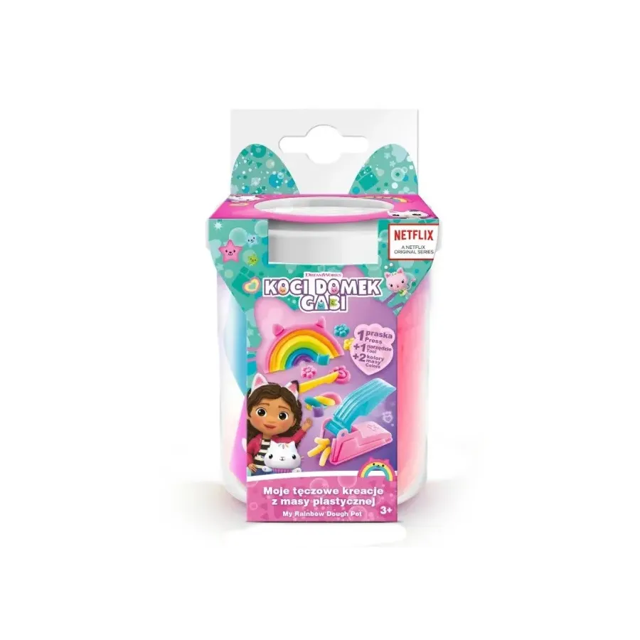 Zestaw z masą plastyczną Koci domek Gabi Moje tęczowe kreacje - biały kubeczek