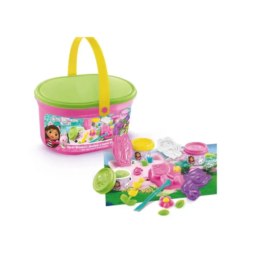 Zestaw z masą plastyczną Koci Domek Gabi - Ogród Wróżkici