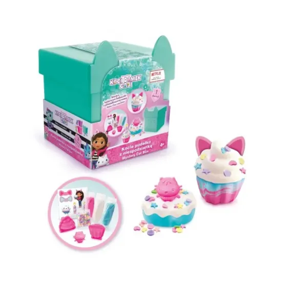 Masa plastyczna Koci Domek Gabi - Kocie pudełko z niespodzianką, zielone (masa plastelinowa)