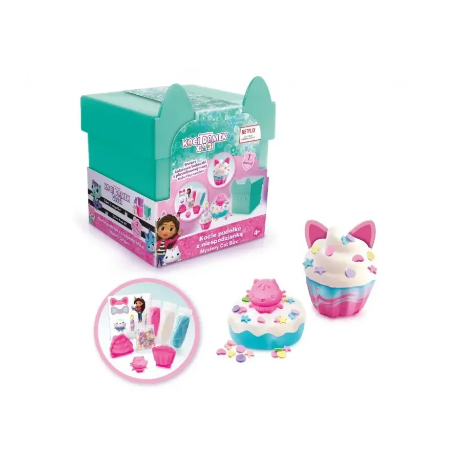 Masa plastyczna Koci Domek Gabi - Kocie pudełko z niespodzianką, zielone (masa plastelinowa)