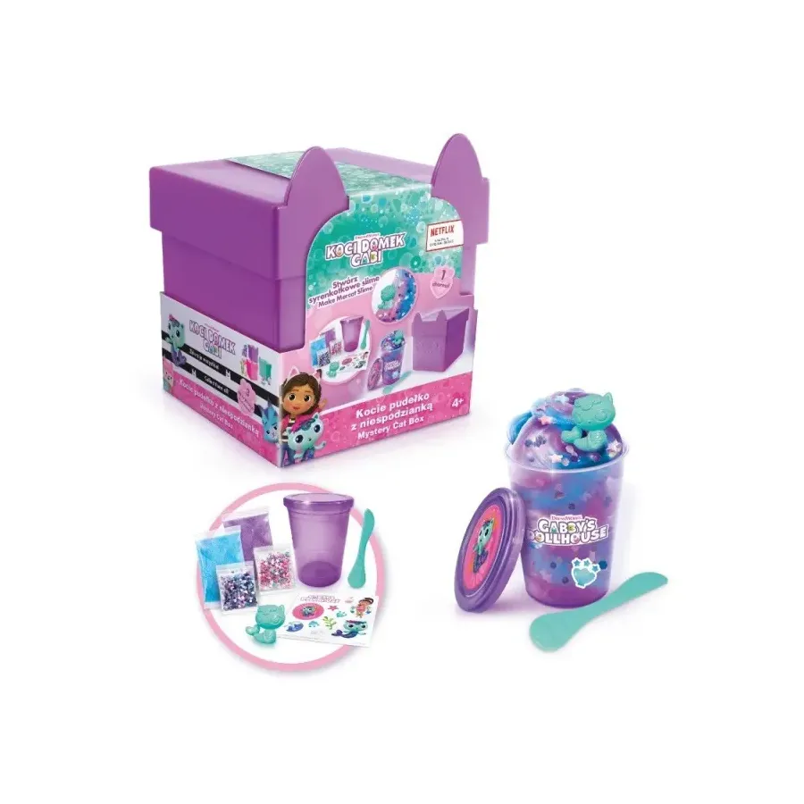 Masa plastyczna Koci Domek Gabi - Kocie pudełko z niespodzianką, fioletowe (slime)