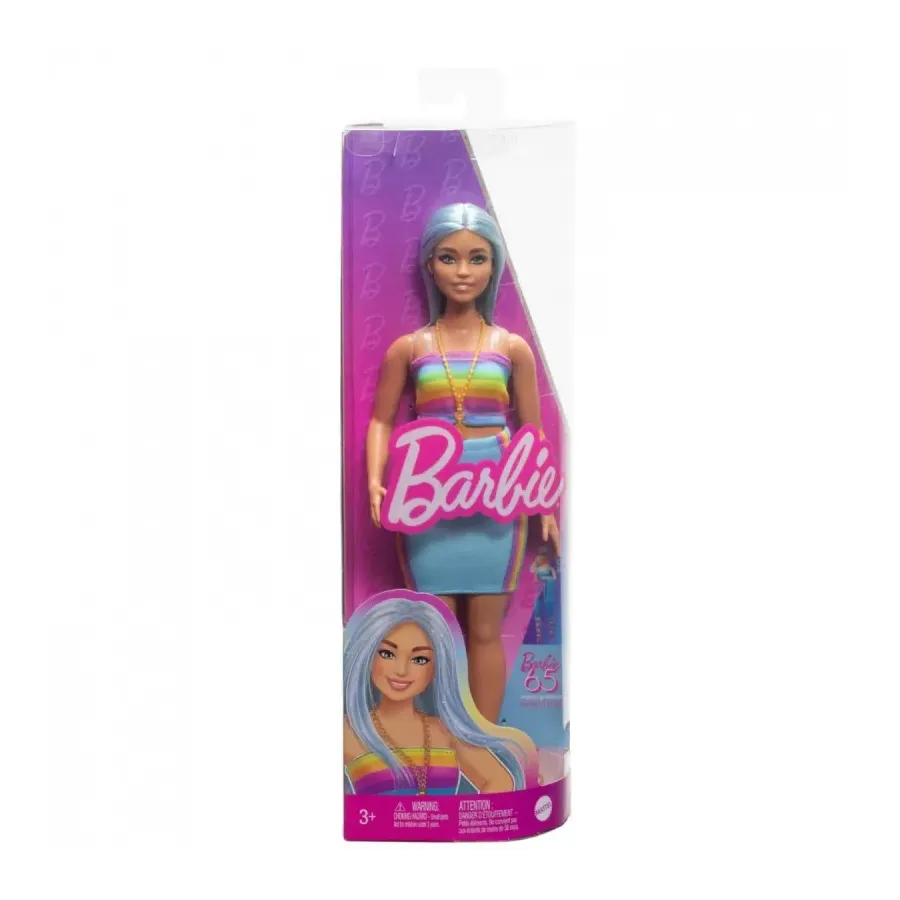 Lalka Barbie Fashionistas długie niebieskie włosy