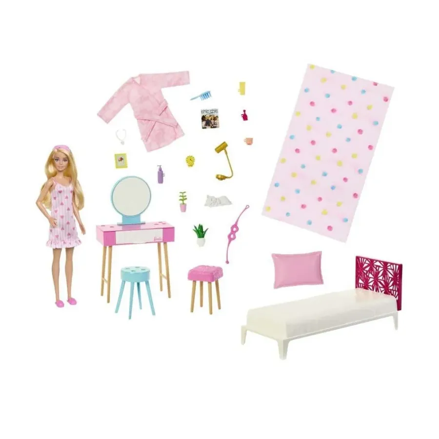 Lalka Barbie Zestaw Sypialnia dla lalki