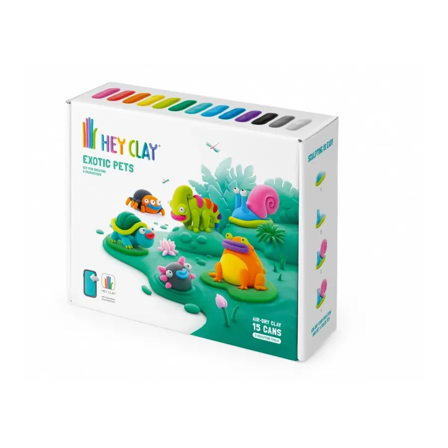 Masa Plastyczna Hey Clay Egzotyczne zwierzęta 15 puszek