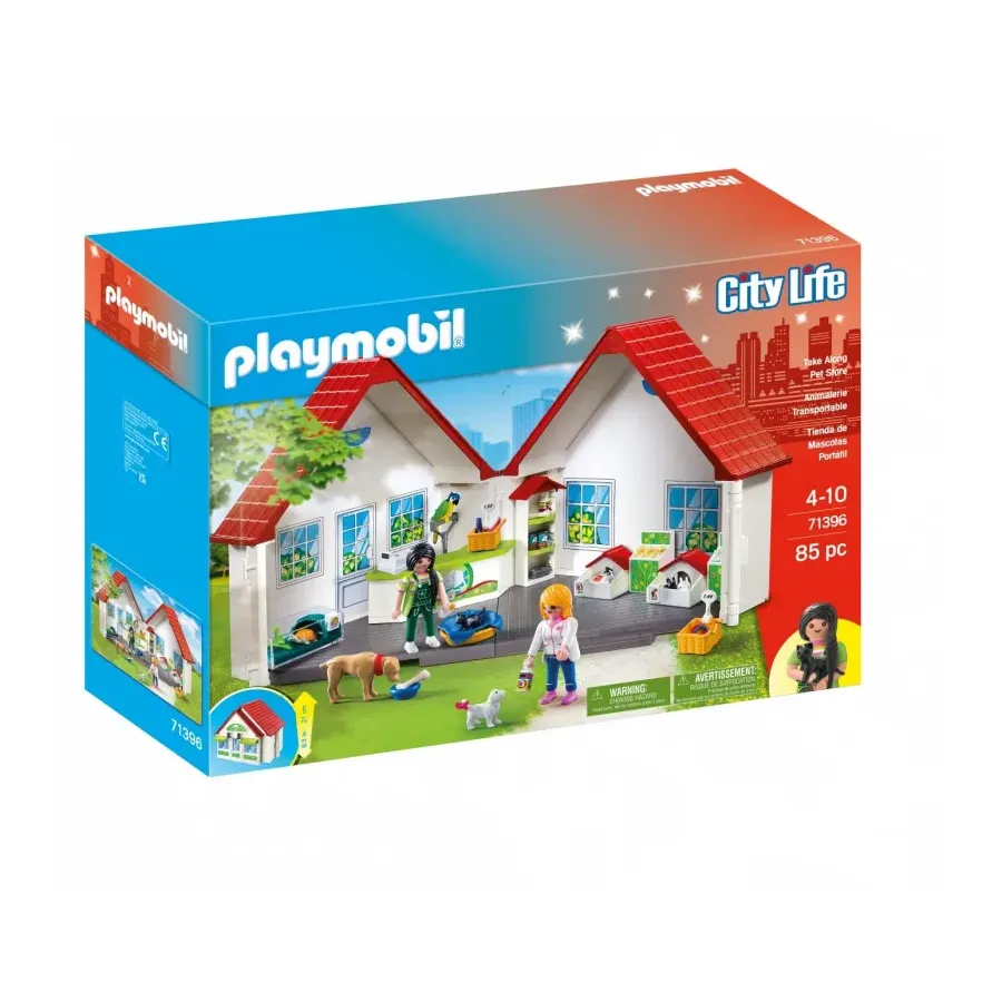 Zestaw z figurkami City Life 71396 Przenośny sklep zoologiczny