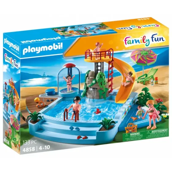 Zestaw z figurkami Family Fun 4858 Basen odkryty ze zjeżdżalnią