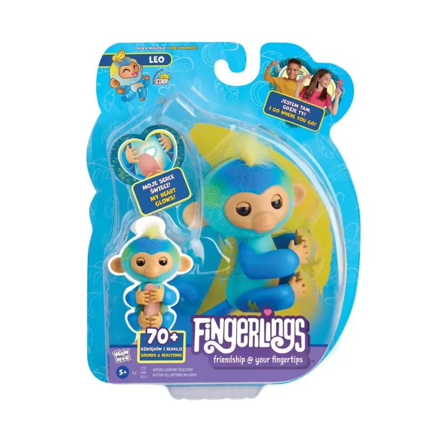 Figurka interaktywna Fingerlings Małpka Niebieska Leo
