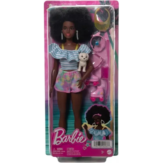 Lalka Barbie z fryzurą w stylu afro z akcesoriami