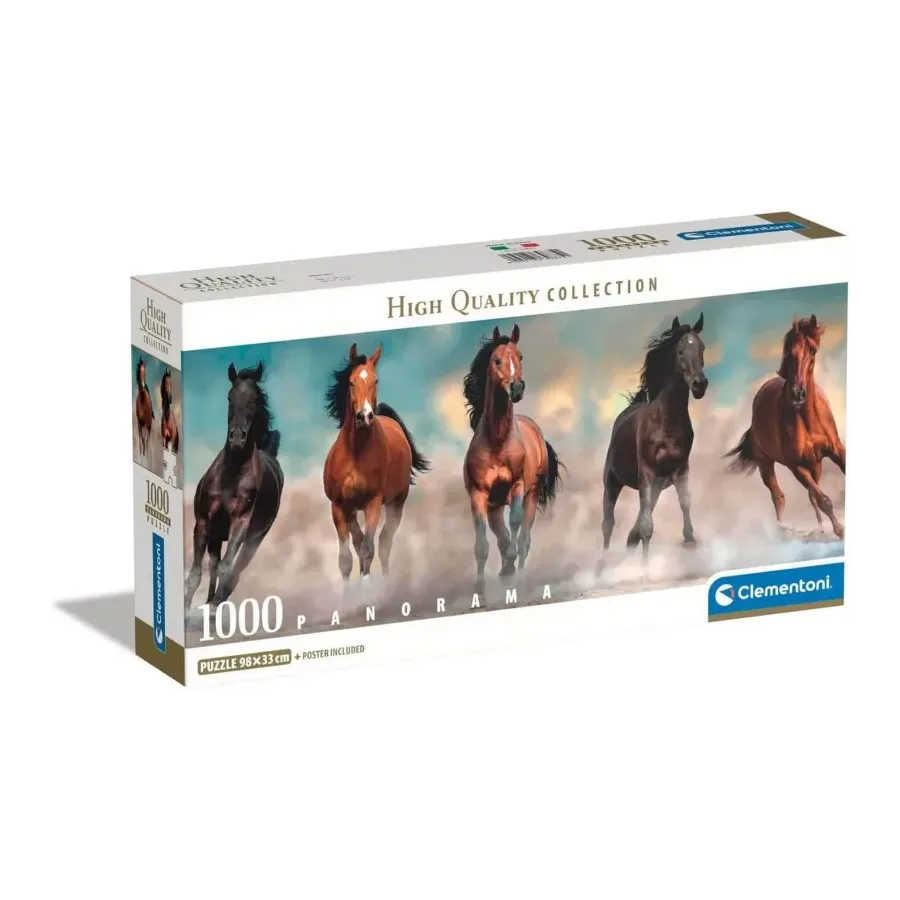 Puzzle 1000 elementów Compact Panorama Konie